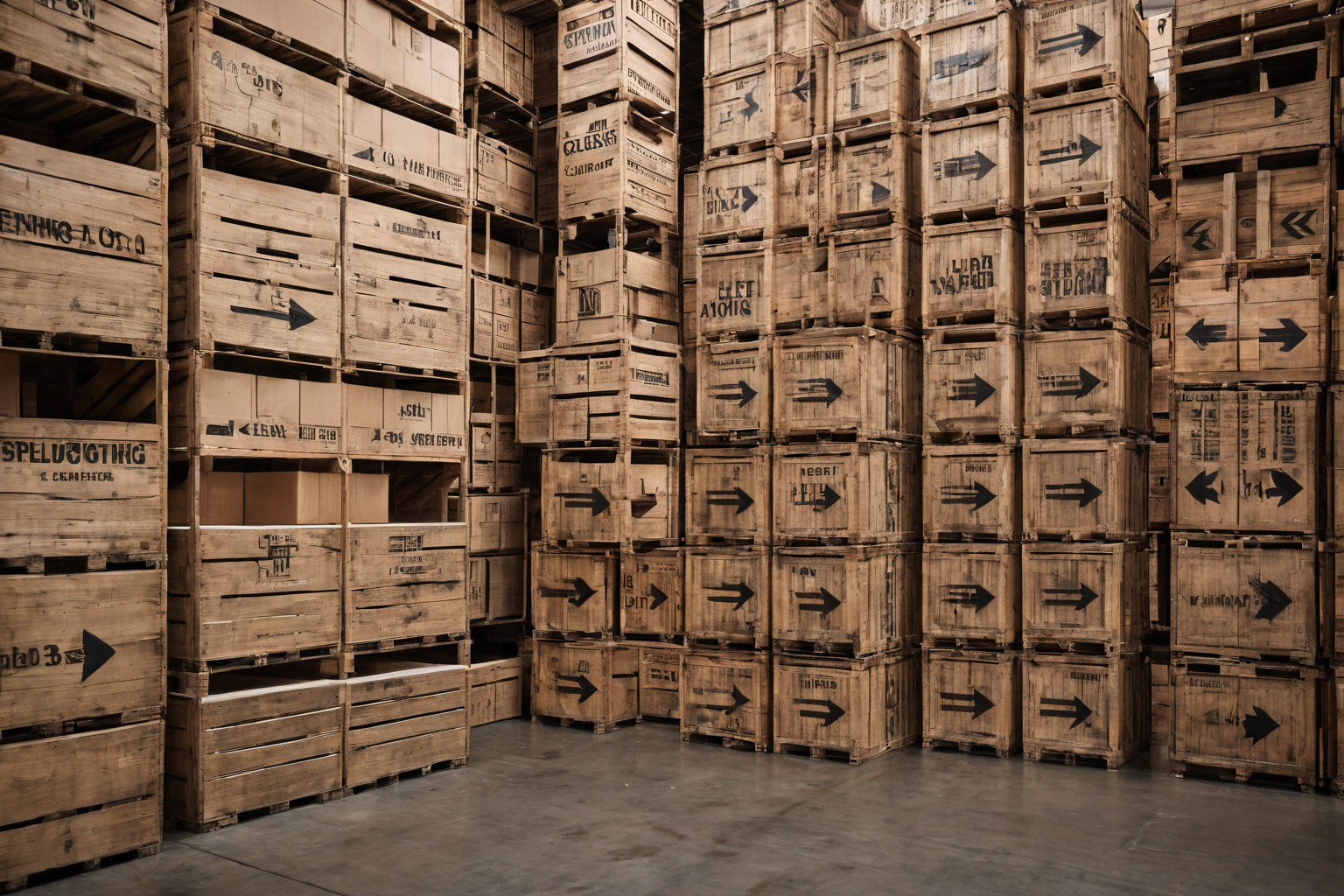 Custom wooden shipping crates for fine furniture
